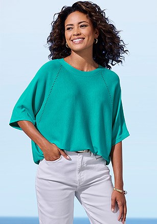 Oversized Fine Knit Top product image (X34969.TQ.1)