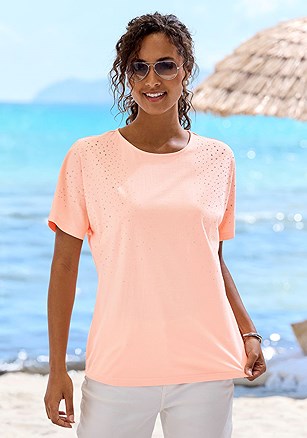 Rhinestone Short Sleeve Top product image (X34972.PC.1)