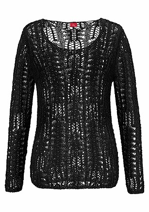 Light Knit Sweater product image (X36004-BK_01)