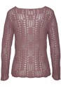 Mauve Open Knit Sweater X36004 - alt image - 4