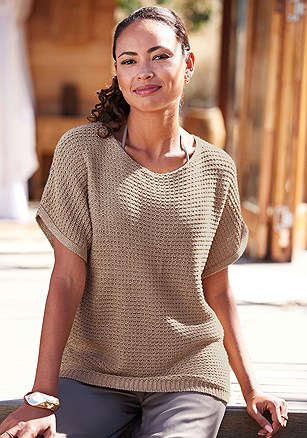 Short Sleeve Knit Sweater product image (X36019.CAGD.1)
