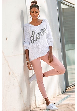 Love Applique Sweater product image (X36057-WHPR)