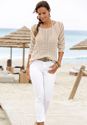 Open Knit Sweater product image (X36060.SA.X38041.WH.1)