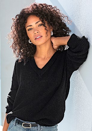 Beaded Back Sweater product image (X36070.BK.1)