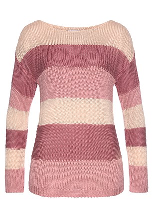 Striped Open Knit Sweater product image (X36071BYST_3)