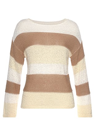 Striped Open Knit Sweater product image (X36071SAST_3)