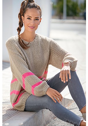 Oversized Stripe Sweater product image (X36101MUPR_1)