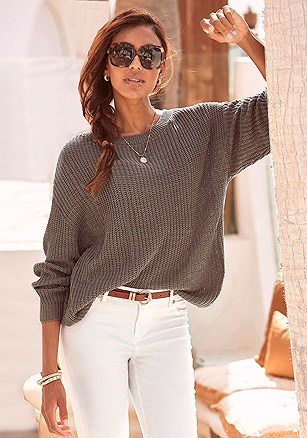 Knitted Long Sleeve Sweater product image (X36110.BR.1.P718)