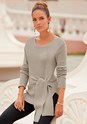 Stone Tie Front Sweater X36111 - alt image - 1