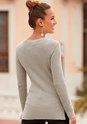 Stone Tie Front Sweater X36111 - alt image - 2