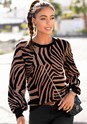 Animal Print Animal Print Knit Sweater X36116 - alt image - 1