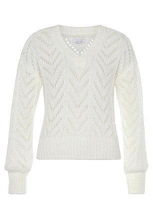Open Knit Sweater product image (X36134.WH.3)