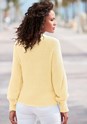 Yellow Open Knit Detail Sweater X36397 - alt image - 2