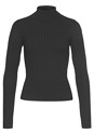 Black Ribbed Turtleneck Sweater X36418 - alt image - 3