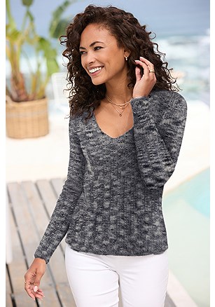 Soft Knit Sweater product image (X36445.GY.1.b)