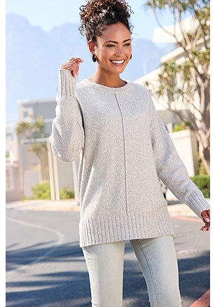 Oversized Basic Sweater product image (X36460.GYHE.1.1)