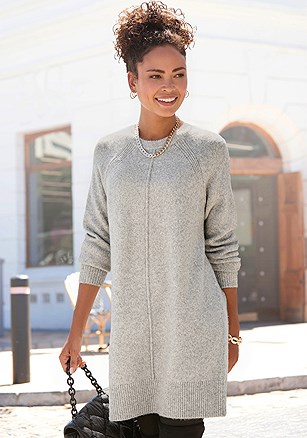Basic Tunic Sweater product image (X36462.GYHE.1)