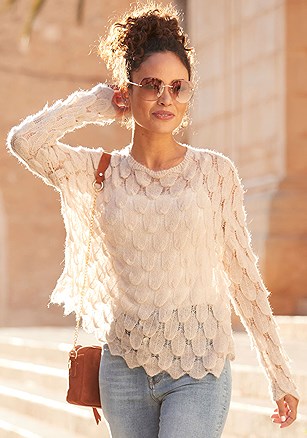 Feather Look Sweater product image (X36579.BE.1.crop)