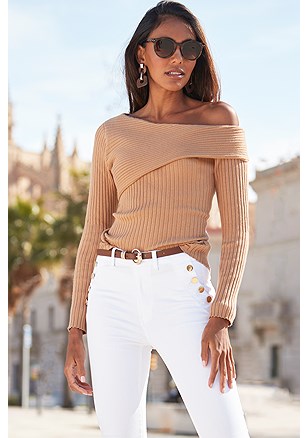 Asymmetrical Ribbed Sweater product image (X36610.CG.1)