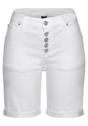 Button Up Bermuda Shorts product image (X37013-WH-02)