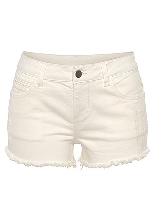 Frayed Hem Shorts product image (X37036.WH.3)