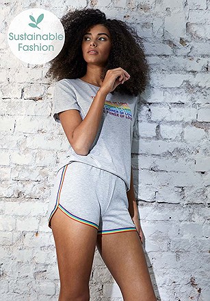 Rainbow Trim Shorts product image (X37046GYMO.11)