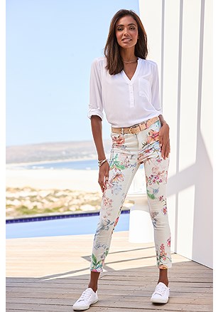 Skinny Leg Cropped Pants product image (X38041.WHFL.1)