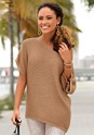 Beige Short Sleeve Knit Sweater X36019 - alt image - 1