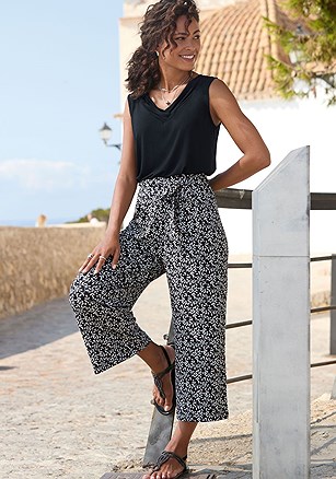 Printed Culottes product image (X38054.BKIV.1)