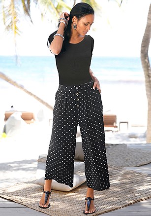 Polka Dot Culottes product image (X38058-BKWH-00-S)