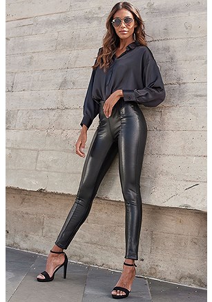 Faux Leather Leggings product image (X38242.BK.1)
