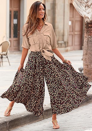 Printed Flowy Culottes product image (X38279.BRPR.1.L073024)