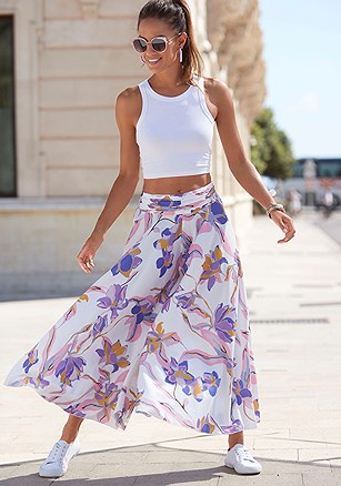Printed Flowy Culottes product image (X38279.IVLI.1)