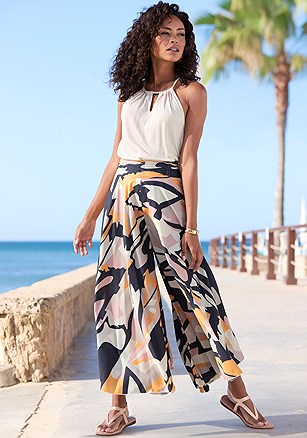 Printed Flowy Culottes product image (X38279.NVPR.1.MD060525)
