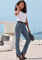 Link. embellished split hem jeans (Product Display 6755) image - mobile.