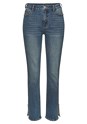 Medium Wash Embellished Split Hem Jeans X38409 - alt image - 3