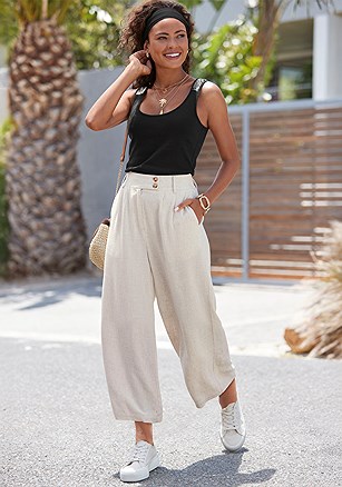 Wide Leg Linen Pants product image (X38492.SA.1G)