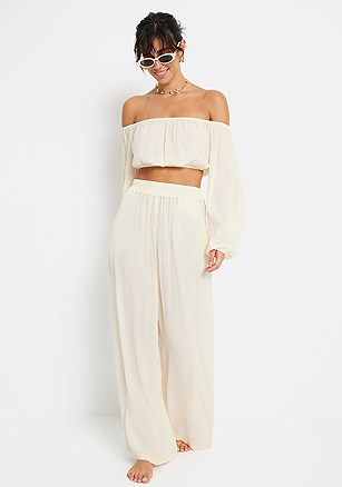 High Waisted Wide Leg Pants product image (X38518.IV.1)