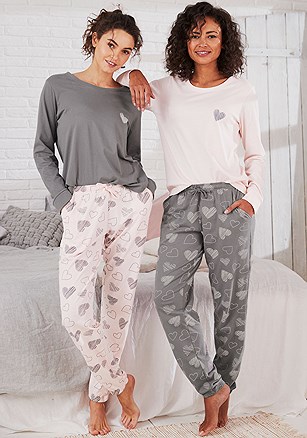 2 Pk Jogger Pajama Sets product image (X39324.RSGY.1.B91426)