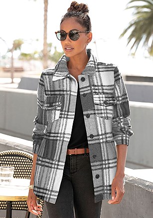 Plaid Shirt Jacket product image (X48042.GYBK.1L)