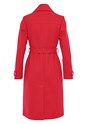 Red Belted Long Coat X48044 - alt image - 4