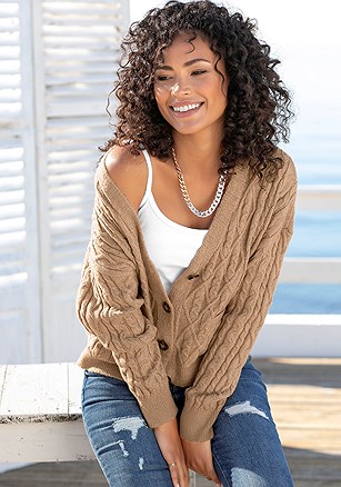Cable Knit Cardigan product image (X48073.CG.1)