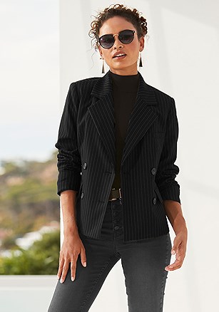 Double Breasted Blazer product image (X48077.BKBR.1.1)