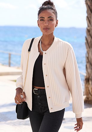 Quilted Bomber Jacket product image (X48410.BE.1)