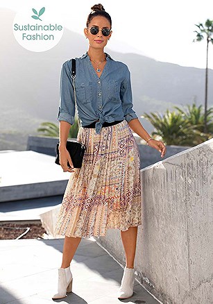 Pleated Boho Midi Skirt product image (X50054.MUPR_11)