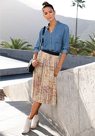 Pleated Boho Midi Skirt product image (X50054MUPR.F04012DE_1.2)