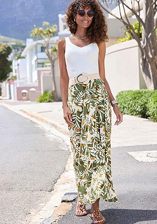 Side Slit Maxi Skirt product image (X50331.KHIV.1L)
