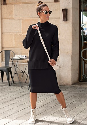 Knit Midi Skirt product image (X50346.BK.1)