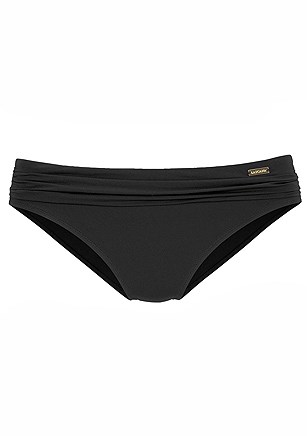 Ruched Bandeau Bikini Top, Ruched Classic Bikini Bottom product image (X58016.BK.X59016.BK.P)