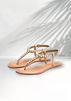 Link. pearl bead accent sandals (Product Display 3343) image - mobile.